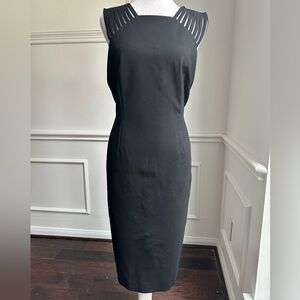 ANTONIO MELANI Black Sleeveless Midi Dress, Size 14